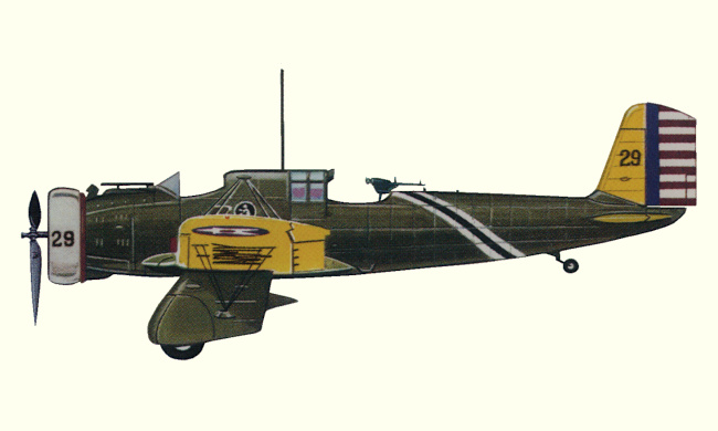 Vue d'un Curtiss A-12 (origine : Fighters between the wars 1919-1939 - Kenneth Munson)