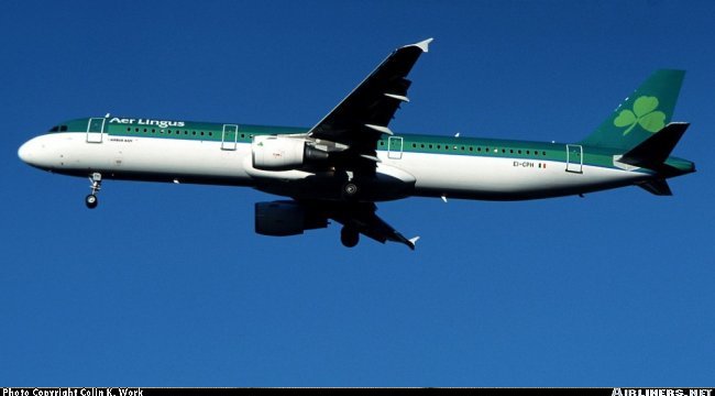 Vue d'un A321-211 de la compagnie Aer Lingus (photo : Colin K. Work)