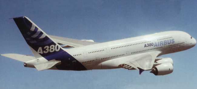 Vue du premier prototype de l'A380 (photo : Air & Cosmos - Airbus)