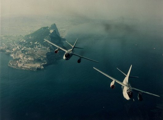 Vue de Skywarrior au-dessus de Gibraltar
