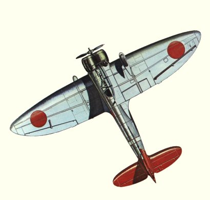 Plan d'un A5M4 (origine : Fighters 1939-1945 - Kenneth Munson)