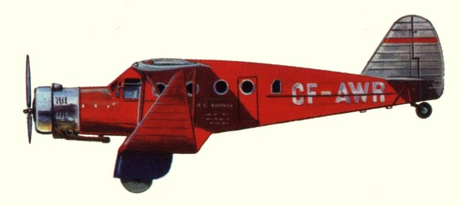 Vue d'un Bellanca Model 66-70 Cargo Aircruiser (origine : Airliners between the wars 1919-1939 - Kenneth Munson)