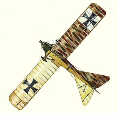 Plan d'un biplan de reconnaissance Albatros B.II (origine : Bombers 1914-1919 - Kenneth Munson)