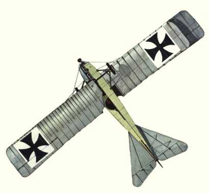 Plan d'un biplan de reconnaissance Albatros C.I (origine : Bombers 1914-1919 - Kenneth Munson)