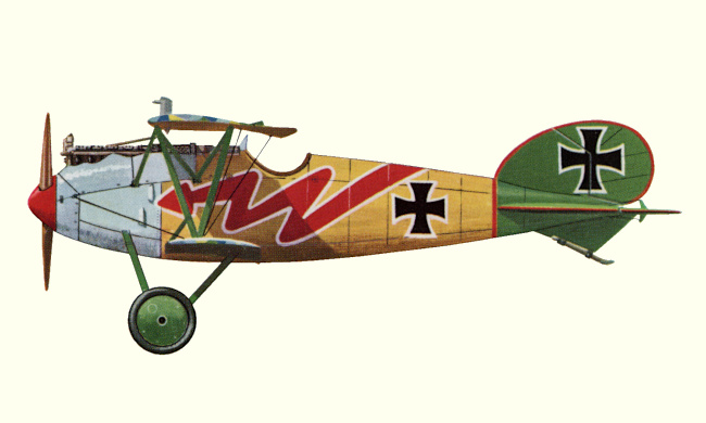 Vue d'un chasseur Albatros D.Va (origine : Fighters 1914-1919 - Kenneth Munson)