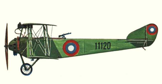 Vue d'un biplan Anatra DS (origine : Bombers 1914-1919 - Kenneth Munson)