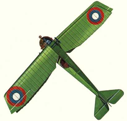 Plan d'un biplan Anatra DS (origine : Bombers 1914-1919 - Kenneth Munson)