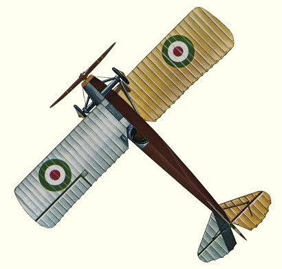 Plan d'un biplan Ansaldo A.1 (origine : Fighters 1914-1919 - Kenneth Munson)
