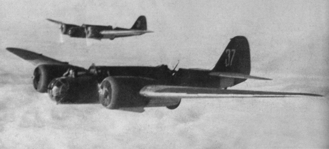 Vue de Tupolev SB (origine : Air War over Spain - Rafael A. Permuy López)