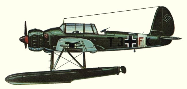 Vue d'un Ar 196A-3 (origine : Bombers 1939-1945 - Kenneth Munson)