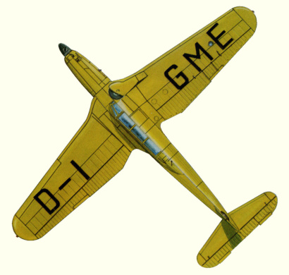 Plan d'un prototype Ar 96V3 (origine : Fighters between the wars 1919-1939 - Kenneth Munson)