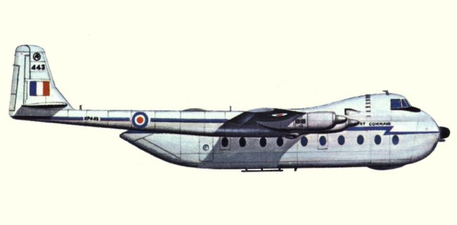 Vue d'un Argosy C.I. de la R.A.F. (origine : Bombers, encyclopaedia of world aircraft - Kenneth Munson)