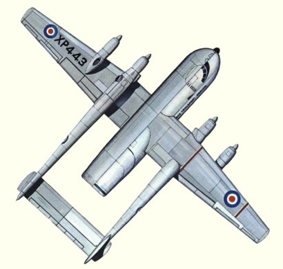 Plan d'un Argosy C.I. de la R.A.F. (origine : Bombers, encyclopaedia of world aircraft - Kenneth Munson)