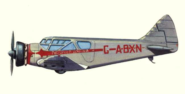 Vue du prototype du A.S.5 Courier (origine : Airliners between the wars 1919-1939 - Kenneth Munson)