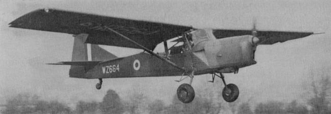 Vue d'un Auster A.O.P.9 (photo : Aircraft of the Royal Air Force 1918-57 - Owen Thetford)