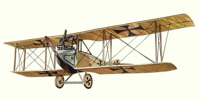 Vue d'un Aviatik C.I (origine : Les Avions des origines à la Première Guerre mondiale - Enzo Angelucci/Paolo Matricardi)