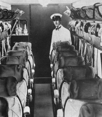 Cabine de l'Argosy I, lignes européennes (photo : Pictorial History of BOAC and Imperial Airways Kenneth Munson)