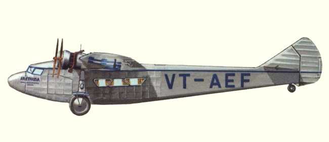 Vue du A.W.15 Arethusa (origine : Airliners between the wars 1919-1939 - Kenneth Munson)