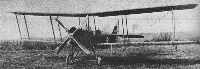 Vue d'un Armstrong Whitworth F.K.3 (photo : Jane's fighting aircraft of World War I John W.R. Taylor)