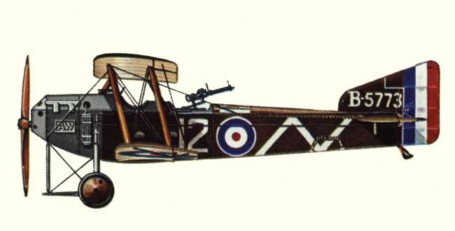 Vue d'un Armstrong Whitworth F.K.8 (origine : Bombers 1914-1919 - Kenneth Munson)