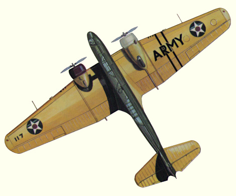 Plan d'un Martin B-10B (origine : Bombers between the wars 1919-1939 - Kenneth Munson)