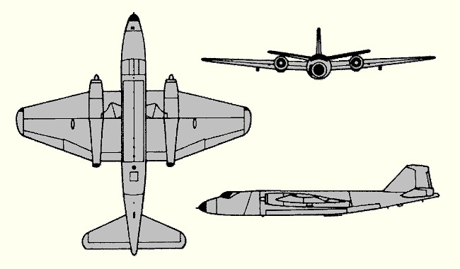 Plans d'un B-57 Canberra