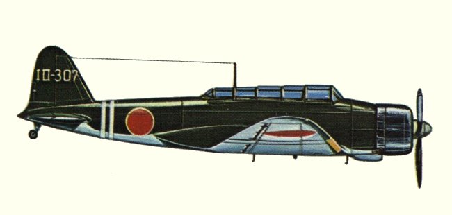 Vue d'un B5N2 (origine : Bombers 1939-1945 - Kenneth Munson)