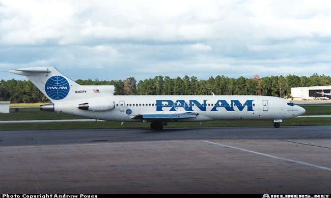 Vue d'un 727-225 de la compagnie Pan Am (photo : Andrew Povey)