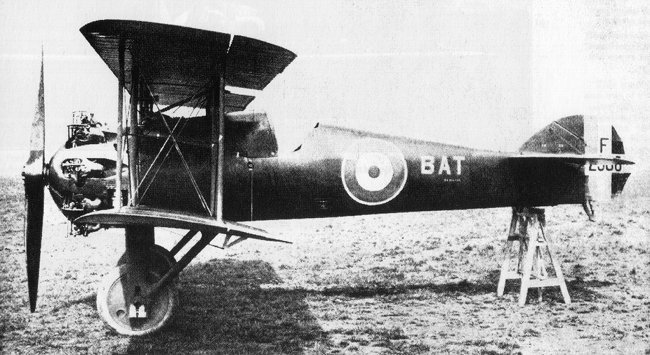 Vue d'un biplan B.A.T. Basilisk (photo : Jane's fighting aircraft of World War I John W.R. Taylor)
