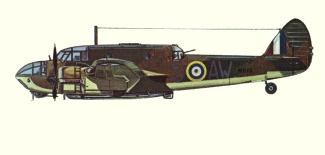 Vue d'un Beaufort I (origine : Bombers 1939-1945 - Kenneth Munson)