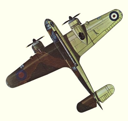 Plan d'un Beaufort I (origine : Bombers 1939-1945 - Kenneth Munson)