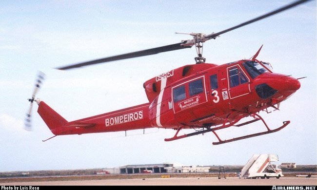 Vue d'un Bell 212 (photo : Luis Rosa)