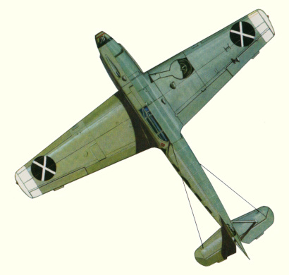 Plan d'un Bf 109B-2 (origine : Fighters between the wars 1919-1939 - Kenneth Munson)