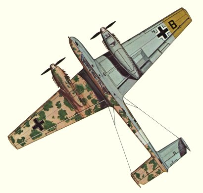 Plan d'un Bf 110C-1 (origine : Fighters 1939-1945 - Kenneth Munson)