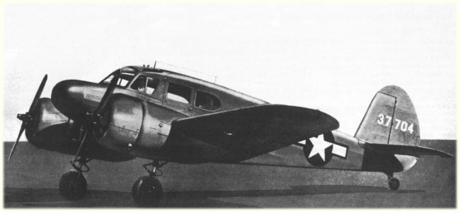 Vue d'un UC-78 (photo : Jane's fighting aircraft of World War II)