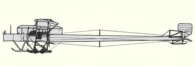 Plan du Sikorsky Bolshoï (origine : Encyclopédie des Avions Militaires du Monde - Enzo Angelucci)