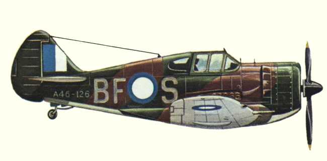 Vue d'un CA-13 Boomerang (origine : Fighters 1939-1945 - Kenneth Munson)