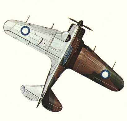 Plan d'un CA-13 Boomerang (origine : Fighters 1939-1945 - Kenneth Munson)