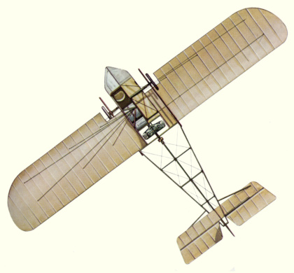 Plan d'un Borel monoplan (origine : Pioneer Aircraft 1903-1914 - Kenneth Munson)