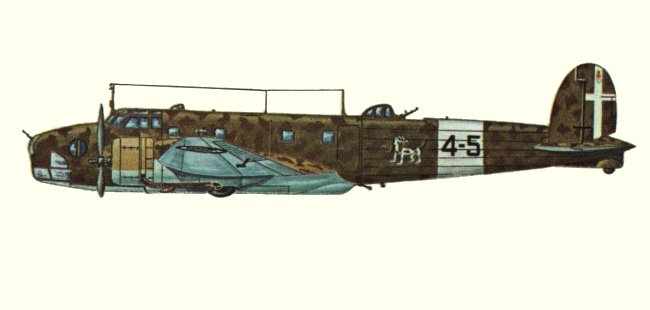 Vue d'un B.R.20M (origine : Bombers 1939-1945 - Kenneth Munson)