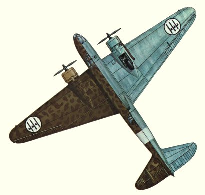 Plan d'un B.R.20M (origine : Bombers 1939-1945 - Kenneth Munson)