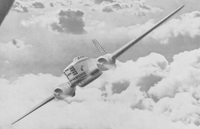 Vue d'un Breguet 460 (origine : Gallica - l'Aéronautique, Paris, mars 1936)