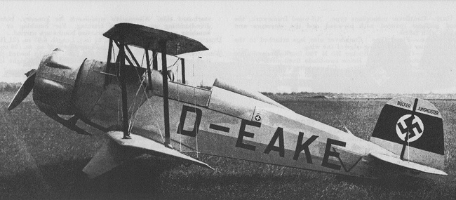 Vue d'un Bücker Bu 133B (photo : Jane's fighting aircraft of World War II)