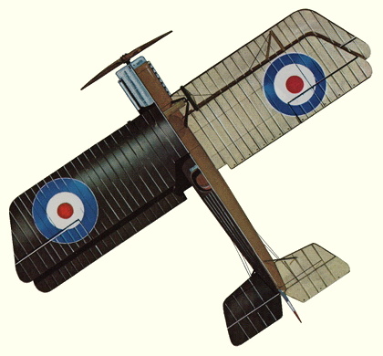 Plan d'un chasseur Martinsyde F.4 Buzzard (origine : Fighters 1914-1919 - Kenneth Munson)