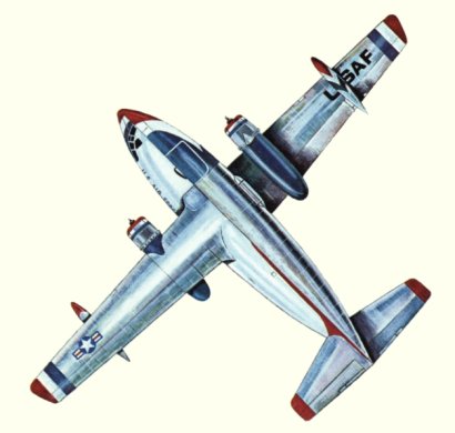 Plan d'un C-123B (origine : Bombers, encyclopaedia of world aircraft - Kenneth Munson)