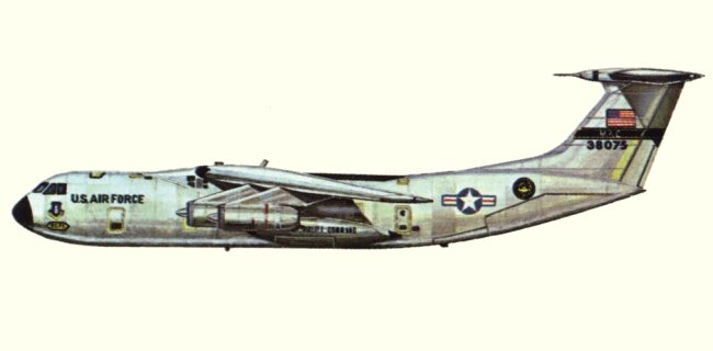 Vue d'un C-141A (origine : Bombers, encyclopaedia of world aircraft - Kenneth Munson)