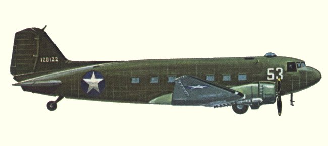Vue d'un C-53C Skytrooper (origine : Bombers 1939-1945 - Kenneth Munson)
