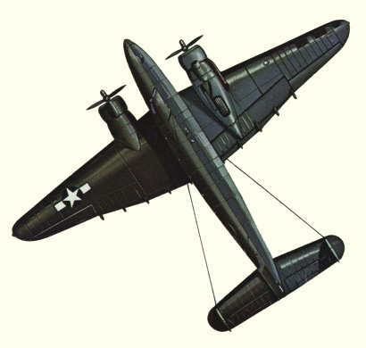 Plan d'un C-60A Lodestar (origine : Bombers 1939-1945 - Kenneth Munson)