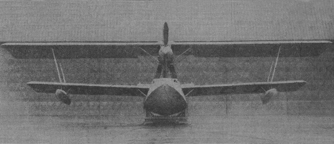 Vue frontale d'un hydravion CAMS 58 (photo : Echo d'Alger, juillet 1933)
