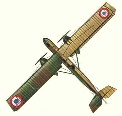 Plan d'un biplan Caudron R.11 (origine : Bombers 1914-1919 - Kenneth Munson)